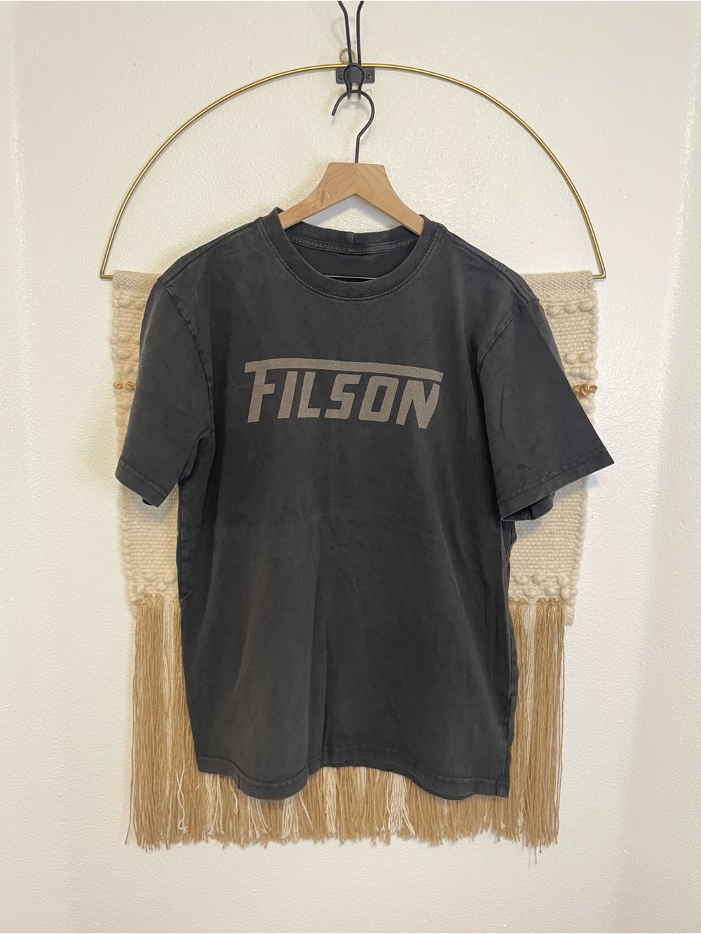Filson Faded Black Short-Sleeve Logo T Shirt L